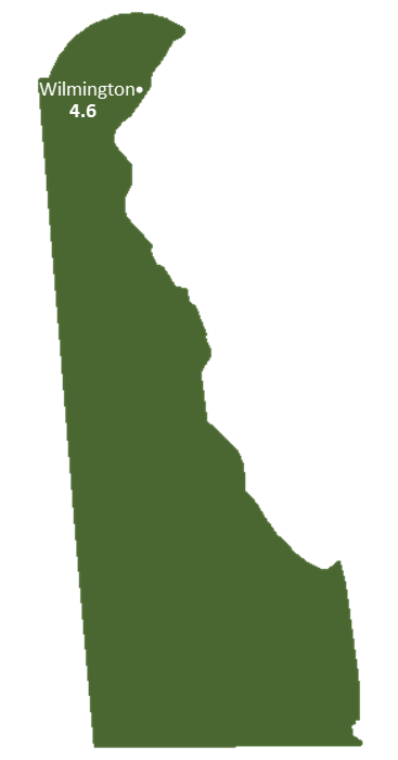 Delaware Sun Light Hours Map